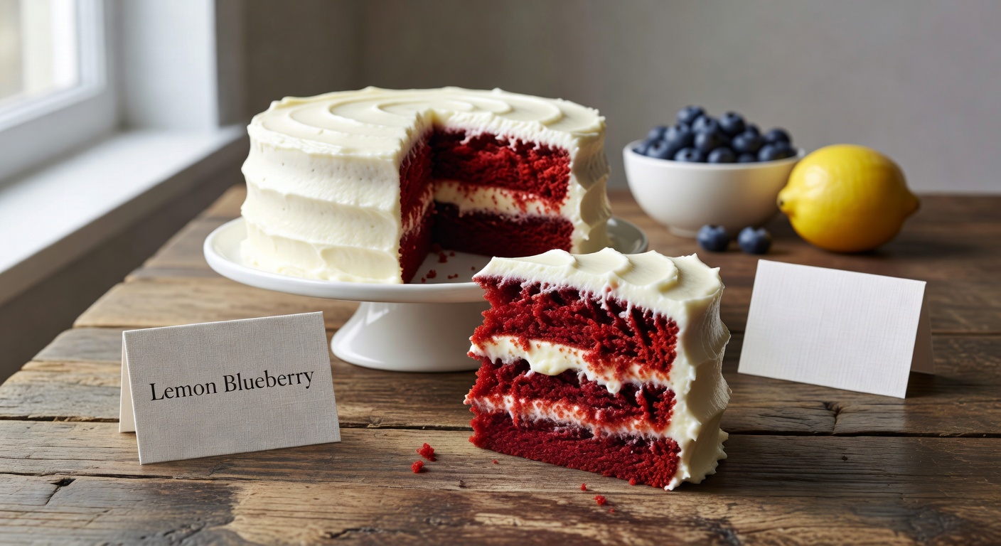 Classic Red Velvet Cake with cream cheese frosting